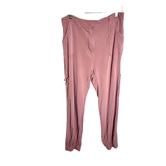 Shinestar XL Pink Lightweight Cargo Jogger Pants Cargo Pocket Errands Lounge - Picture 1 of 4